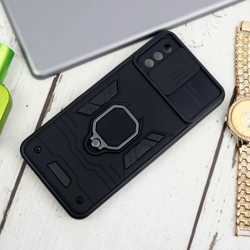 قاب ضد ضربه محافظ لنزدار کشویی هولدر دار طرح اصلی بتمن Xiaomi Poco M3 سری B