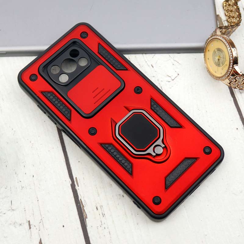 قاب ضد ضربه محافظ لنزدار کشویی هولدر دار طرح اصلی بتمن Xiaomi Poco X3 سری B
