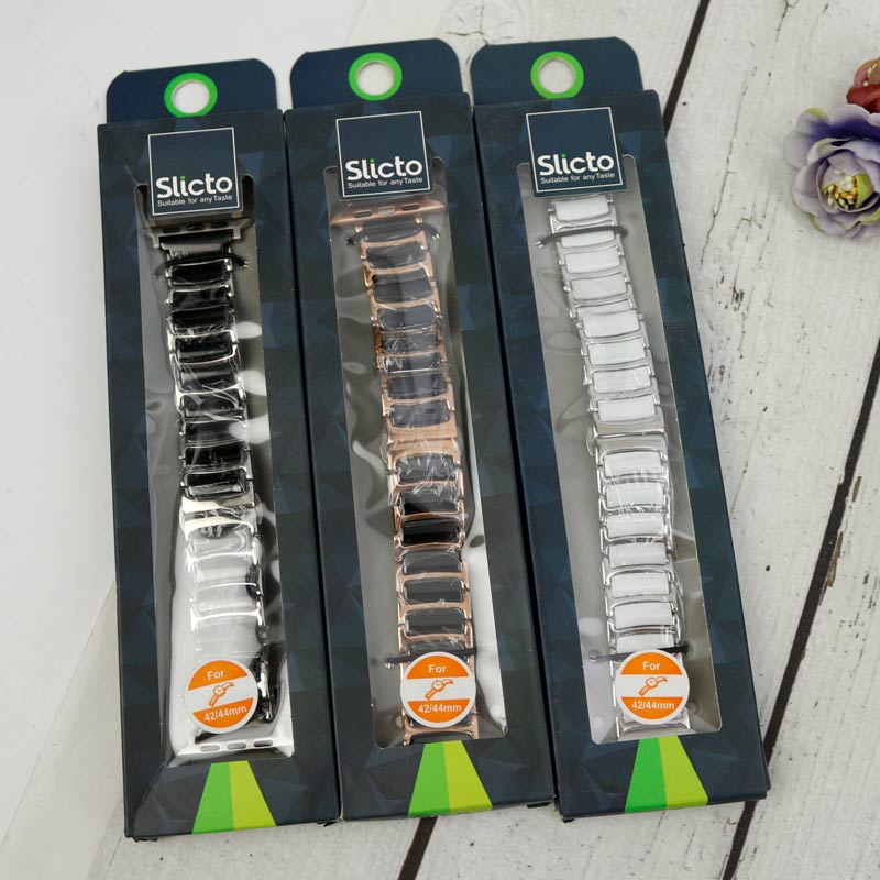 بند استیل سرامیکی Slicto اپل واچ 42/44mm