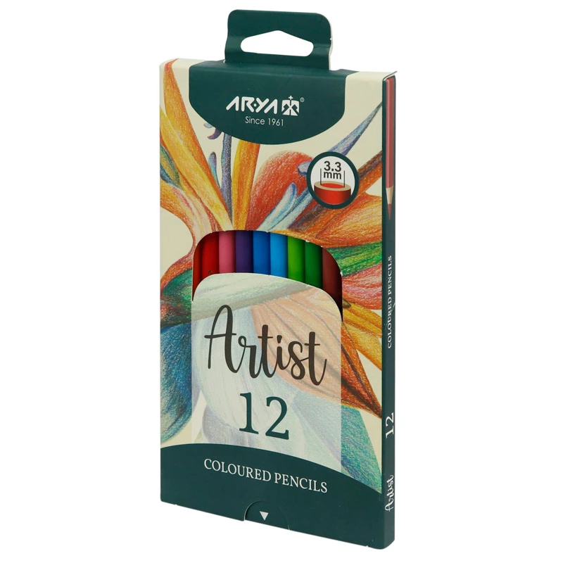 مداد رنگی 12 رنگ آریا Artist 3601