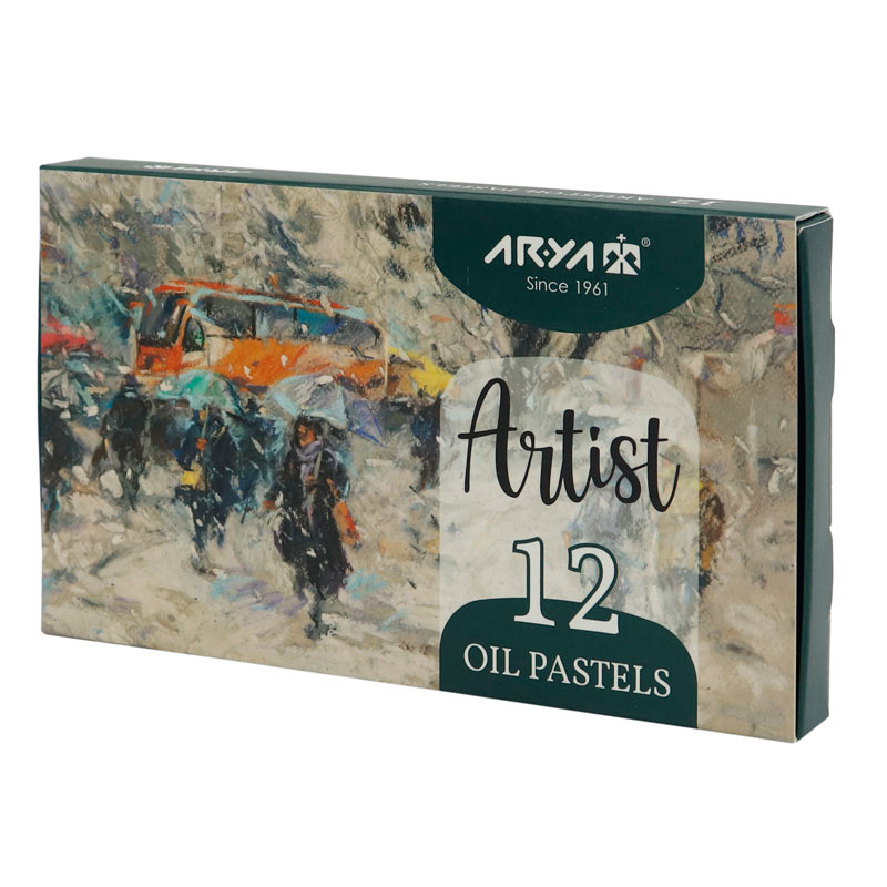 مداد شمعی 12 رنگ آریا Arya Artist 2601