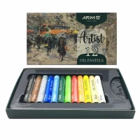 مداد شمعی 12 رنگ آریا Arya Artist 2601