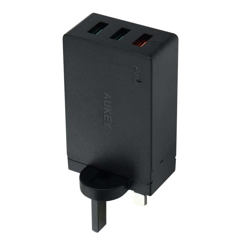 شارژر دیواری فست شارژ Aukey PA-T14 3Port QC3 3A 42W + کابل میکرو یو اس بی
