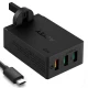 شارژر دیواری فست شارژ Aukey PA-T14 3Port QC3 3A 42W + کابل میکرو یو اس بی