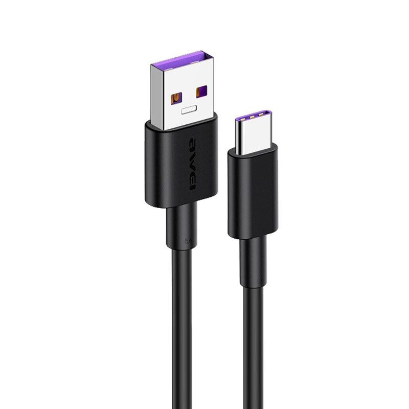 کابل فست شارژ Awei CL-77T 5A Type-C 1m