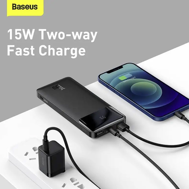 پاور بانک فست شارژ 10000 باسئوس Baseus Bipow PPDML-L PD 15W