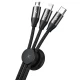 کابل 3 سر فست شارژ Baseus CAMLT-FX 3.5A 1m