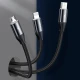کابل 3 سر فست شارژ Baseus CAMLT-FX 3.5A 1m