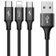 کابل 3 سر فست شارژ Baseus Rapid Series CAMLT-SU 3A 1.2m