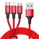 کابل 3 سر فست شارژ Baseus Rapid Series CAMLT-SU 3A 1.2m