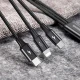 کابل 3 سر فست شارژ Baseus Rapid Series CAMLT-SU 3A 1.2m
