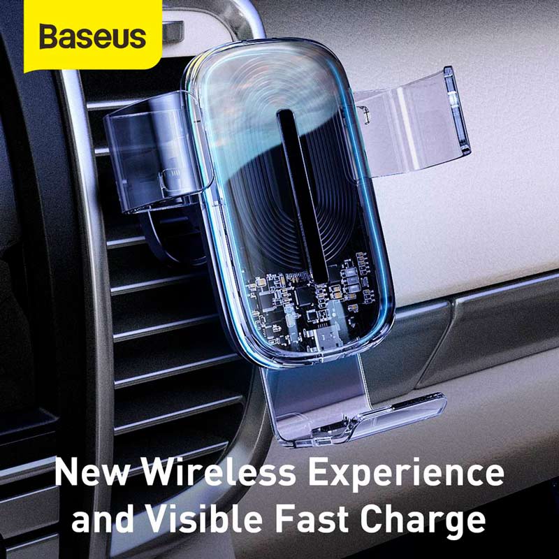 هولدر دریچه ای شارژر بی سیم فست شارژ Baseus WXYL-K 15W
