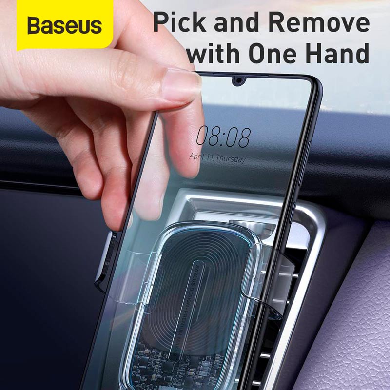 هولدر دریچه ای شارژر بی سیم فست شارژ Baseus WXYL-K 15W