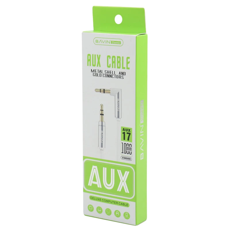 کابل AUX باوین AUX-17 یکسر L طول 1 متر