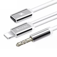کابل تبدیل Bavin AUX-24 Lightning to 3.5mm / Lightning