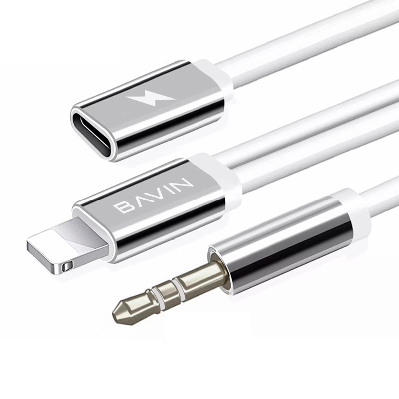 کابل تبدیل Bavin AUX-24 Lightning to 3.5mm / Lightning