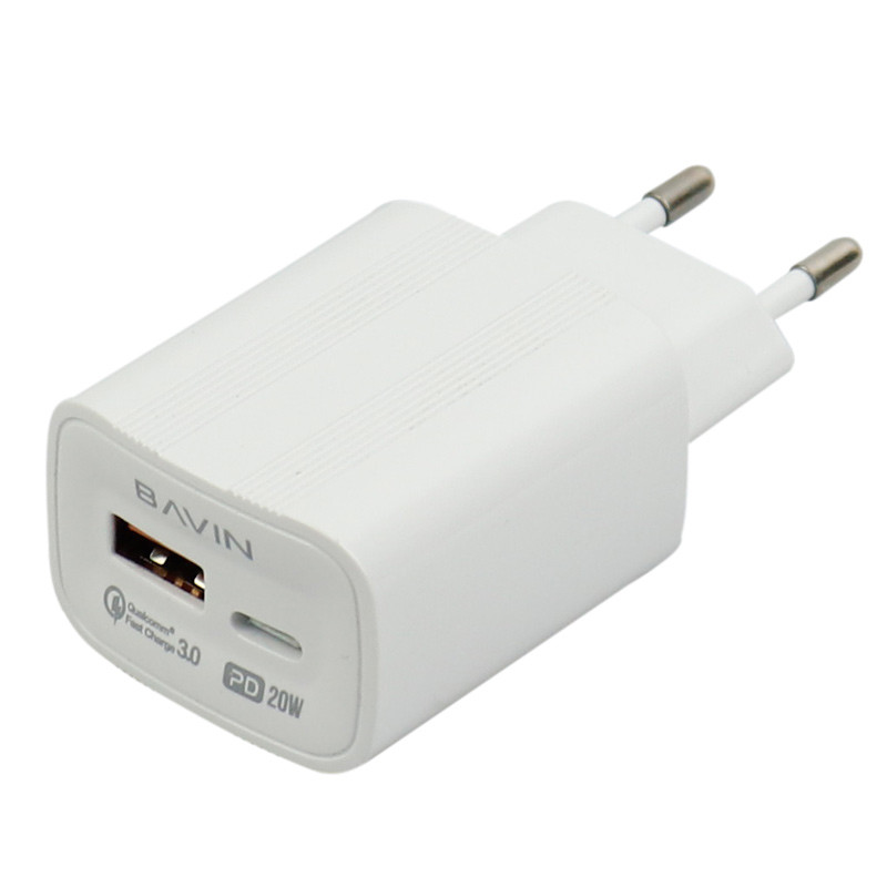 کلگی فست شارژ Bavin PC336Y 2Port 3.4A QC3 PD 20W