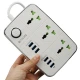 چند راهی 3 خانه ارت دار باوین PC588 با کابل 1.5 متری + شارژر USB