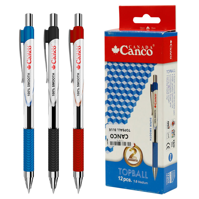 خودکار کنکو Canco Topball 1mm بسته 12 عددی
