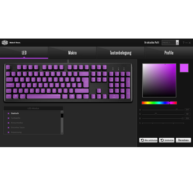 کیبورد گیمینگ کولر مستر CK550 RGB