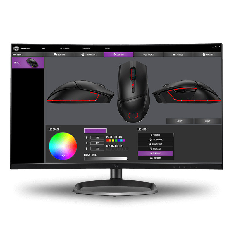 موس بی سیم گیمینگ Cooler Master MM831 RGB