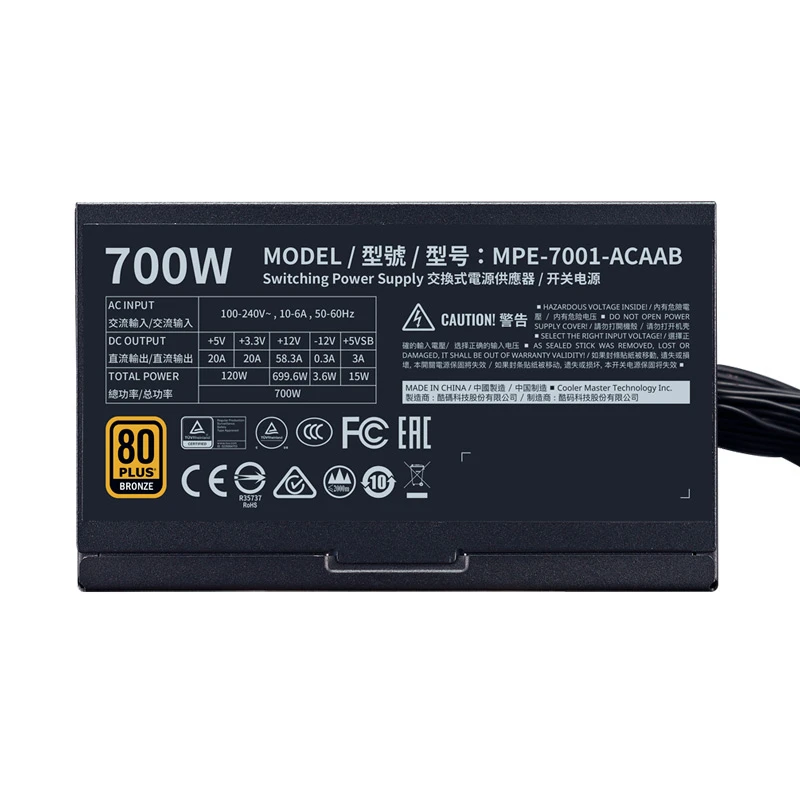 پاور 700 وات کولر مستر Cooler Master MWE 700 V2 Bronze