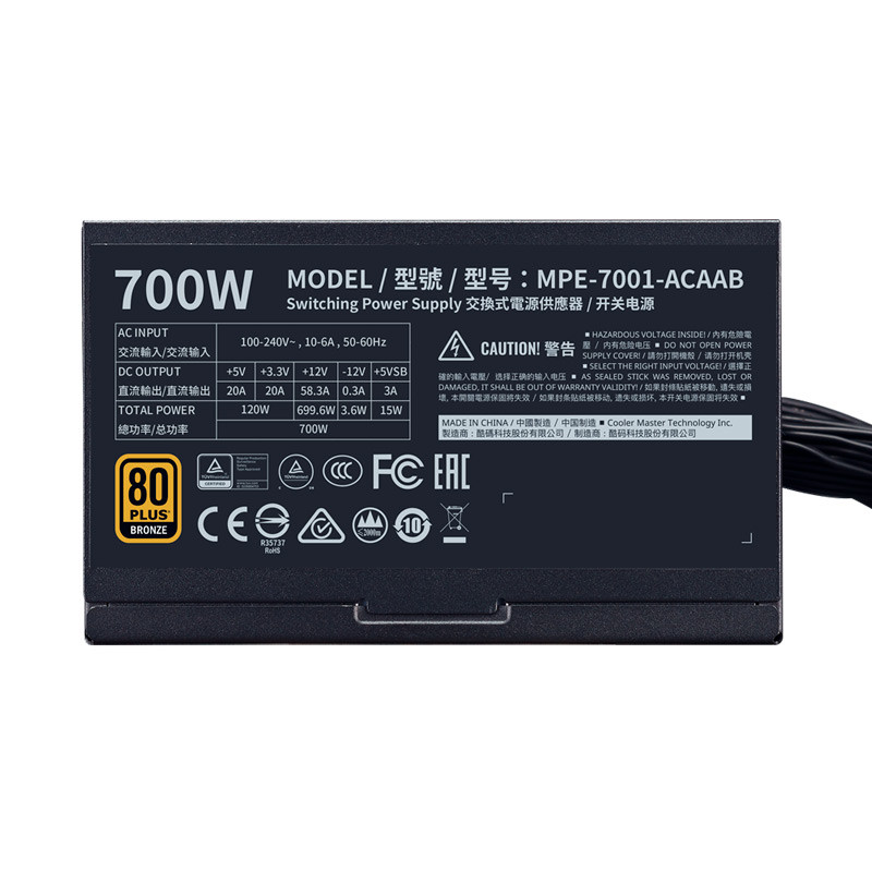پاور 700 وات کولر مستر Cooler Master MWE 700 V2 Bronze