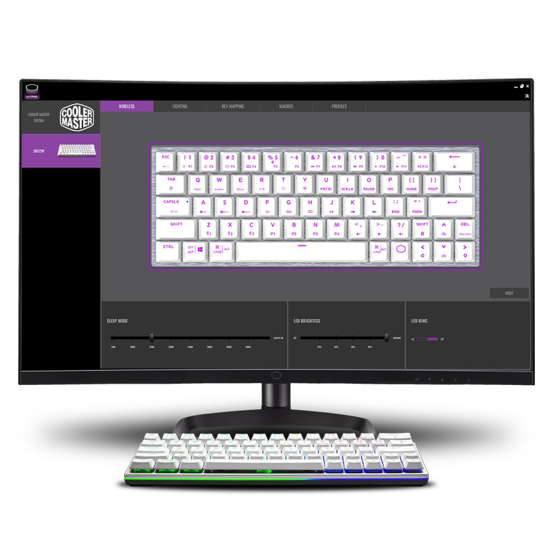 کیبورد بی سیم گیمینگ کولر مستر SK622 RGB Red Switch