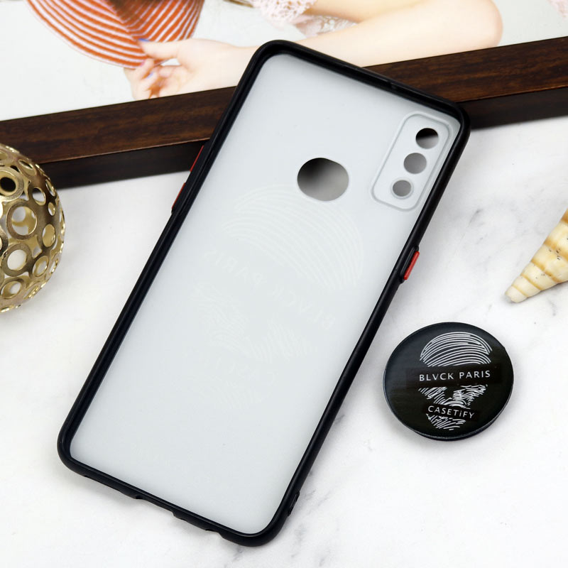 قاب PC محافظ لنز دار طرح Blvck + پاپ سوکت Samsung Galaxy A10s