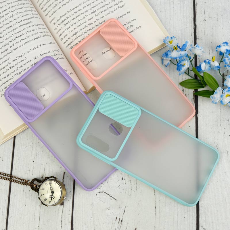 قاب PC مات محافظ لنز دار کشویی Samsung Galaxy A20