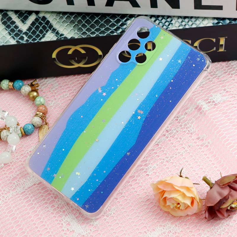 قاب محافظ لنزدار رنگین کمانی ستاره ای Samsung Galaxy A32 4G