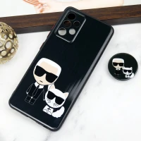 قاب PC محافظ لنز دار طرح Boss Cat + پاپ سوکت Samsung Galaxy A32 4G