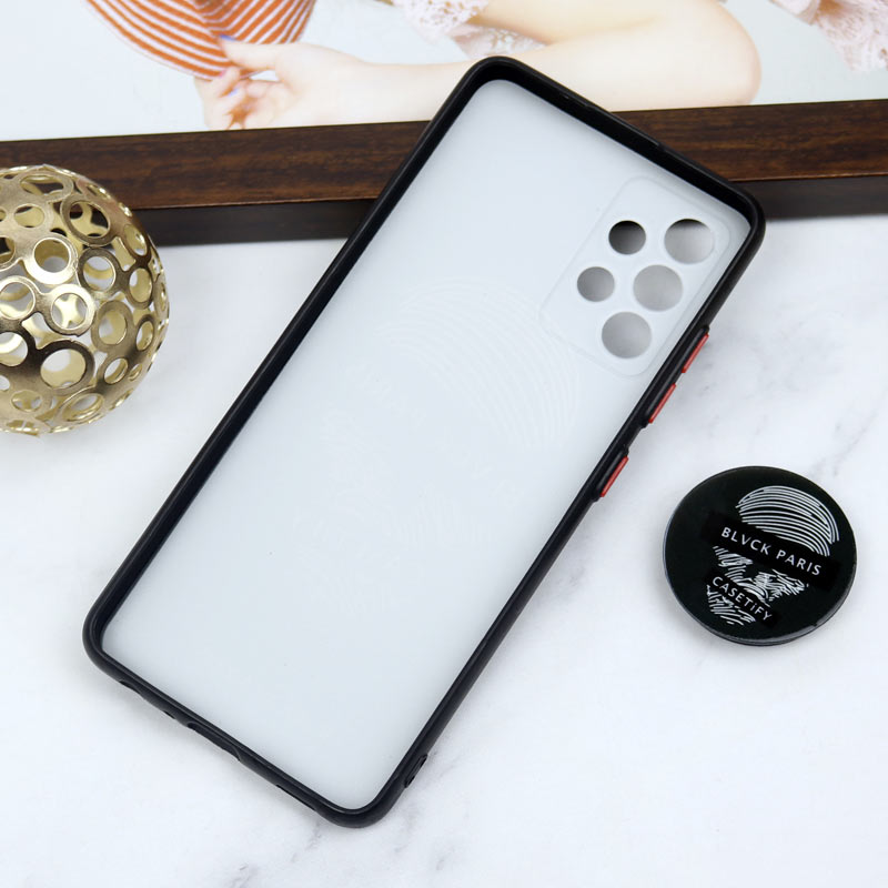 قاب PC محافظ لنز دار طرح Blvck + پاپ سوکت Samsung Galaxy A32 4G