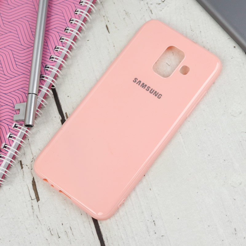قاب ژله ای براق Samsung Galaxy A6 صورتی سری B