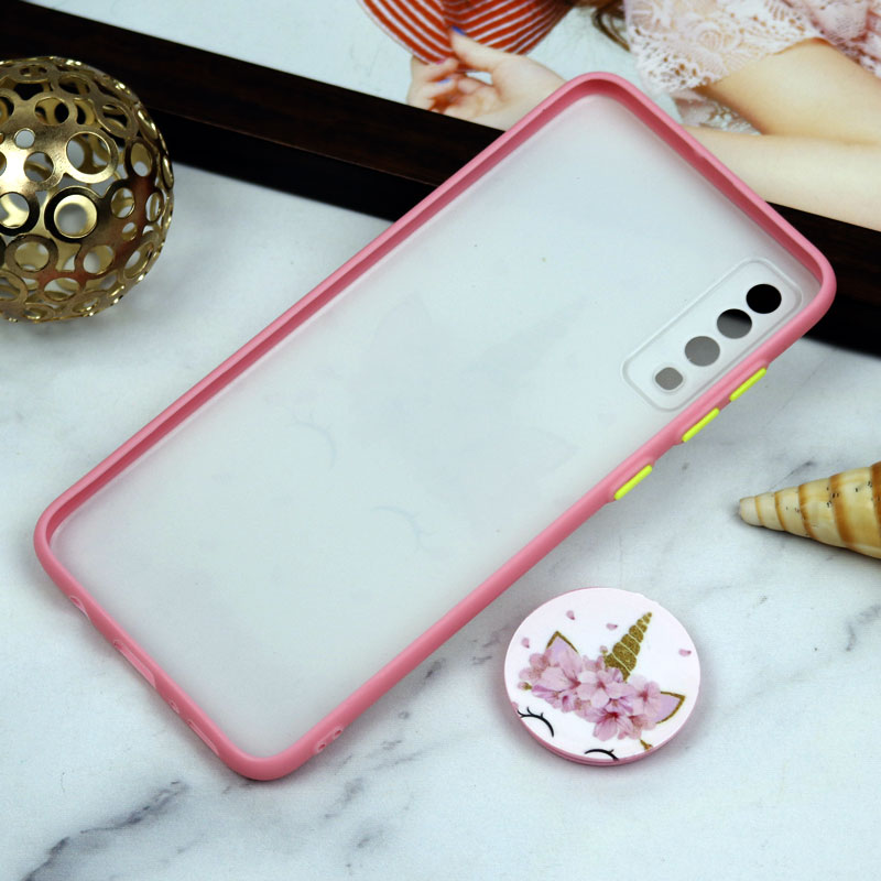 قاب PC محافظ لنز دار طرح یونیکورن + پاپ سوکت Samsung Galaxy A70