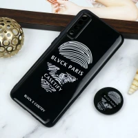 قاب PC محافظ لنز دار طرح Blvck + پاپ سوکت Samsung Galaxy A70