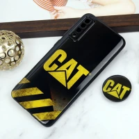 قاب PC محافظ لنز دار طرح CAT + پاپ سوکت Samsung Galaxy A70