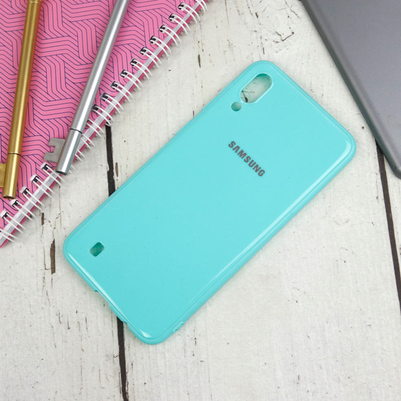 قاب ژله ای براق Samsung Galaxy M10 سبز آبی سری B