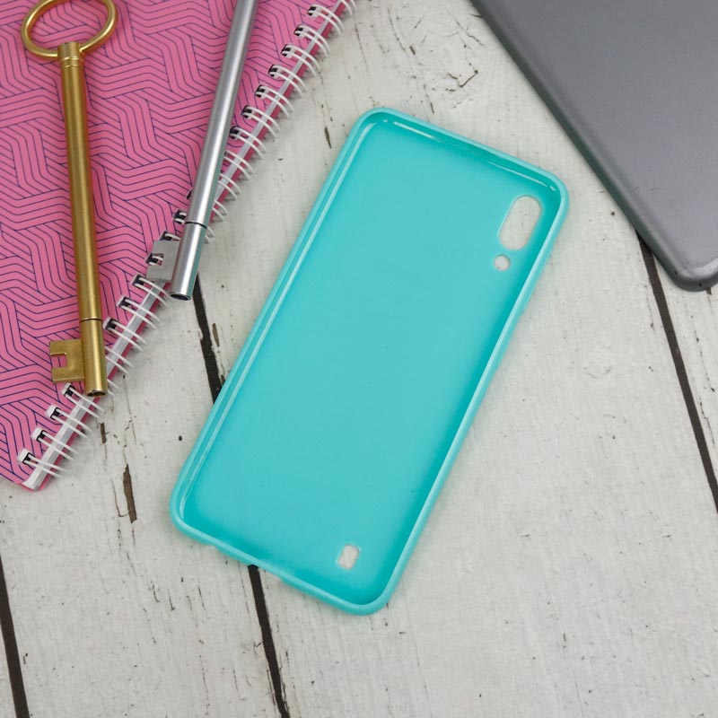 قاب ژله ای براق Samsung Galaxy M10 سبز آبی سری B