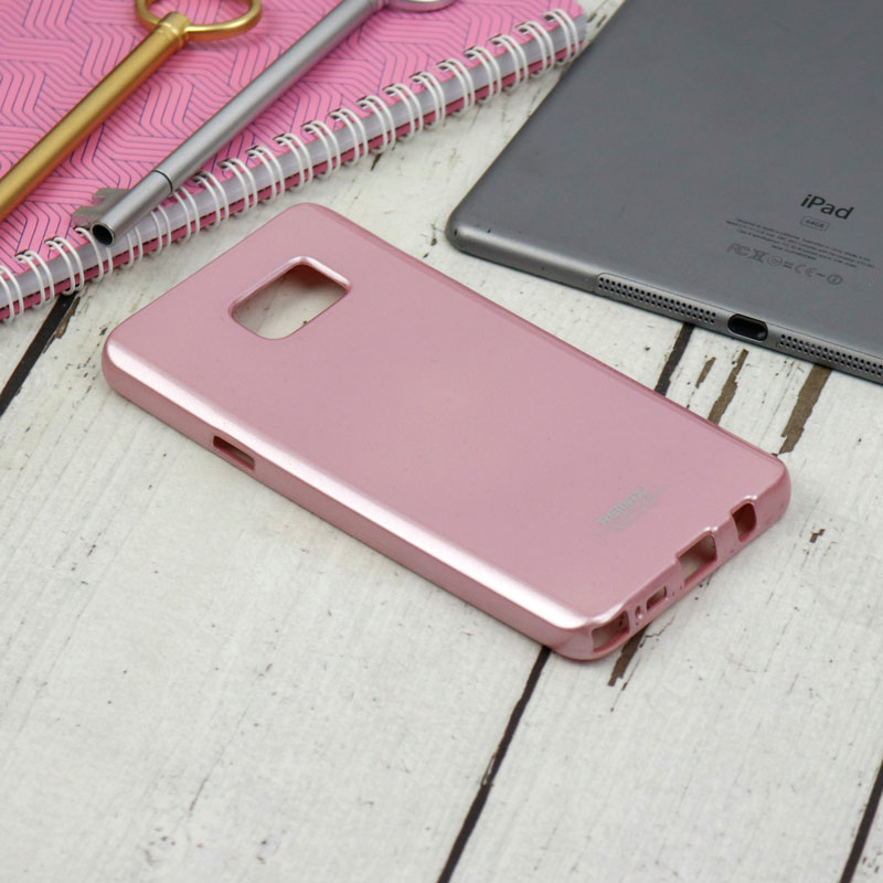 قاب ژله ای براق Samsung Galaxy Note 5 صورتی روشن