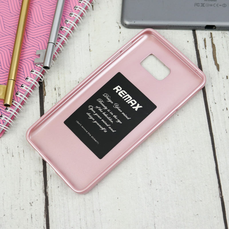 قاب ژله ای براق Samsung Galaxy Note 5 صورتی روشن