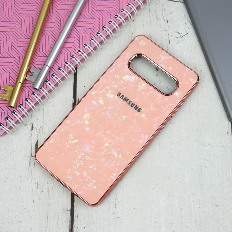 قاب ماربل ژله ای یخی Samsung Galaxy S10 Plus رزگلد