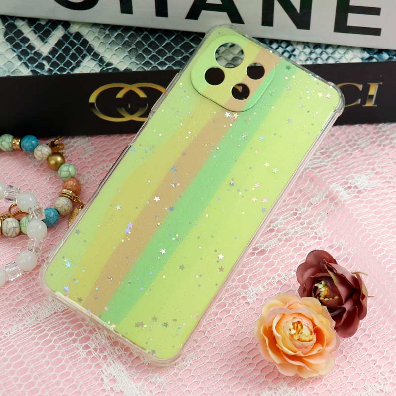 قاب محافظ لنزدار رنگین کمانی ستاره ای Xiaomi Mi 11 Lite