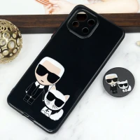 قاب PC محافظ لنز دار طرح Boss Cat + پاپ سوکت Xiaomi Mi 11 Lite