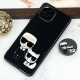 قاب PC محافظ لنز دار طرح Boss Cat + پاپ سوکت Xiaomi Mi 11 Lite