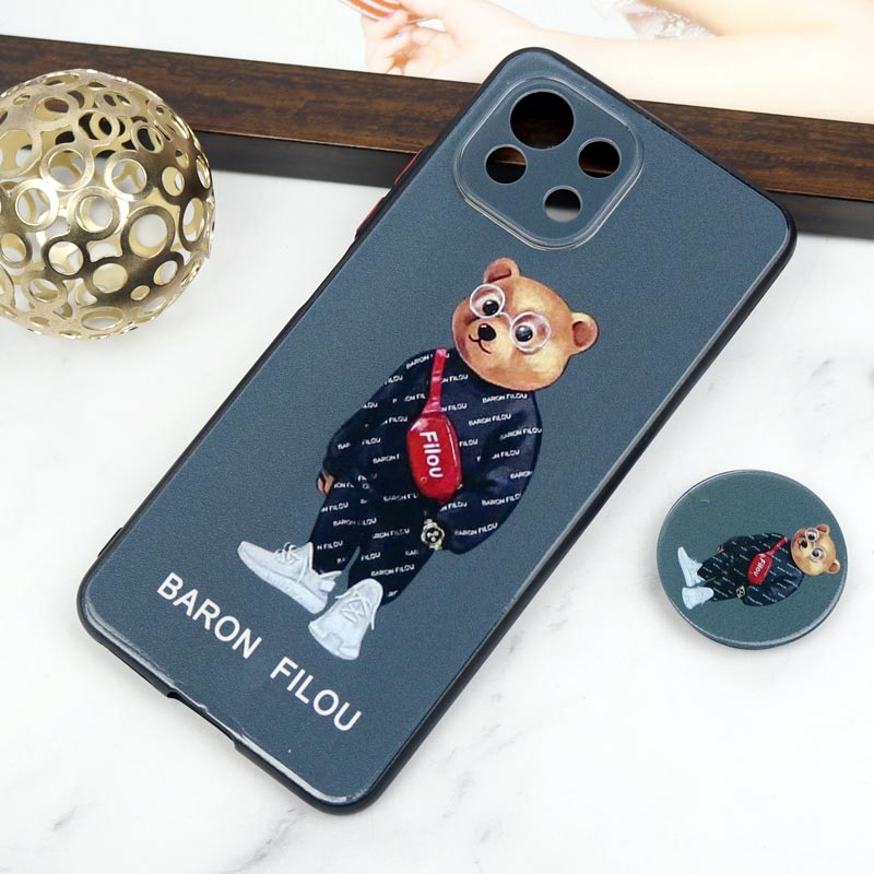 قاب PC محافظ لنز دار طرح Baron + پاپ سوکت Xiaomi Mi 11 Lite