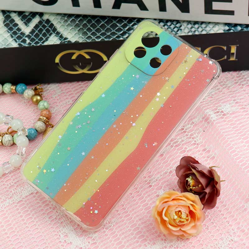 قاب محافظ لنزدار رنگین کمانی ستاره ای Xiaomi Mi 11 Lite