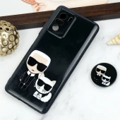 قاب PC محافظ لنز دار طرح Boss Cat + پاپ سوکت Xiaomi Poco F3