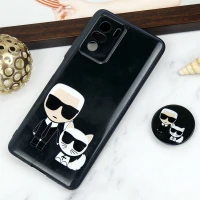 قاب PC محافظ لنز دار طرح Boss Cat + پاپ سوکت Xiaomi Poco F3