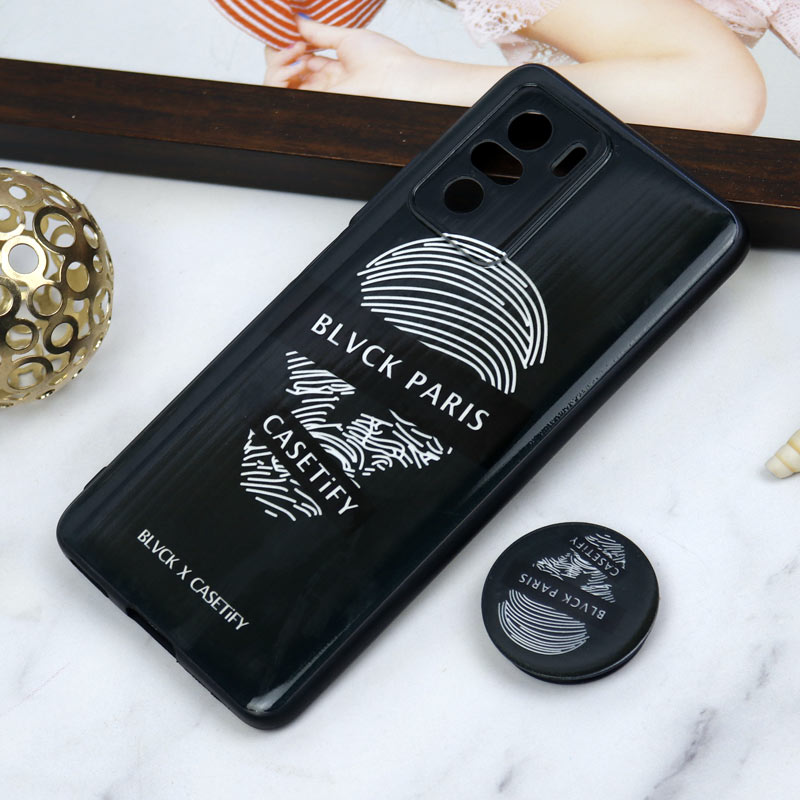 قاب PC محافظ لنز دار طرح Blvck + پاپ سوکت Xiaomi Poco F3